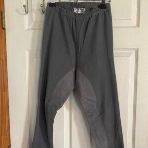 Saddle Bums Equestrian Riding Leggings Grey Size Large